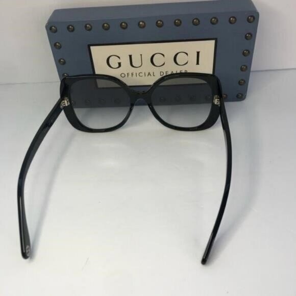 💯 - New Authentic Gucci Sunglasses GG0472S 001 Black Light Grey Gradient - Picture 11 of 11